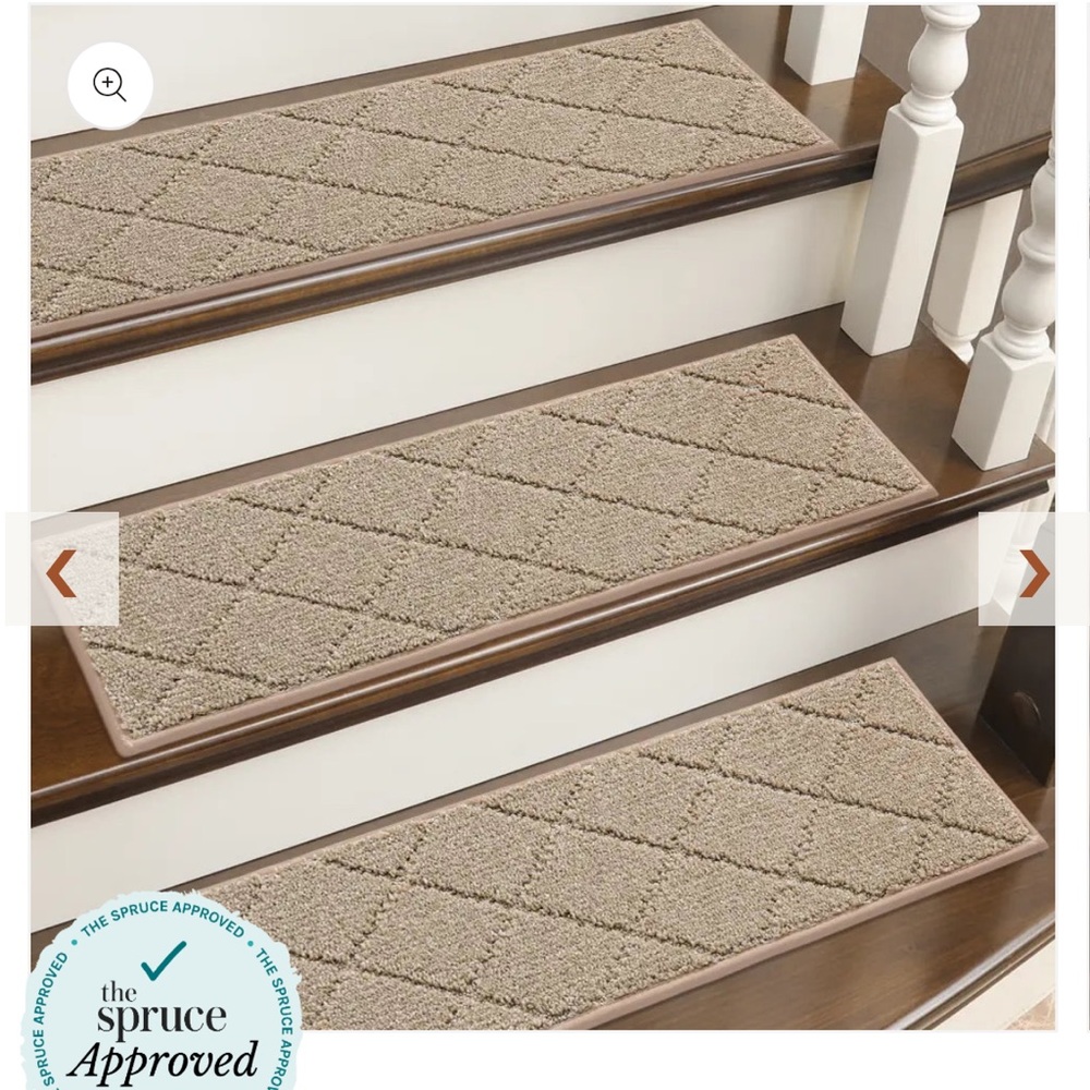 Set of 15 - Cosy Homeer Beige/Taupe Diamond Stair Tread